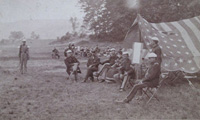 Civil War Tent and Officers
