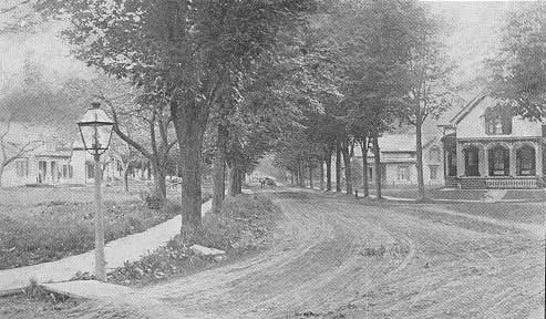 old postcard - Andes Main Street