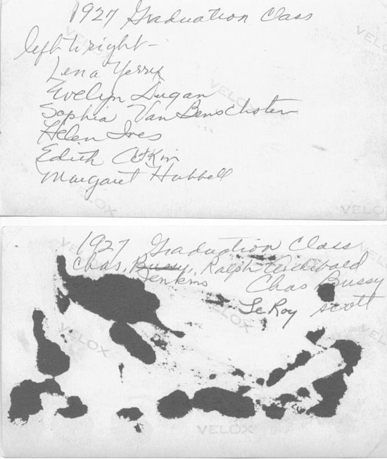 back of card