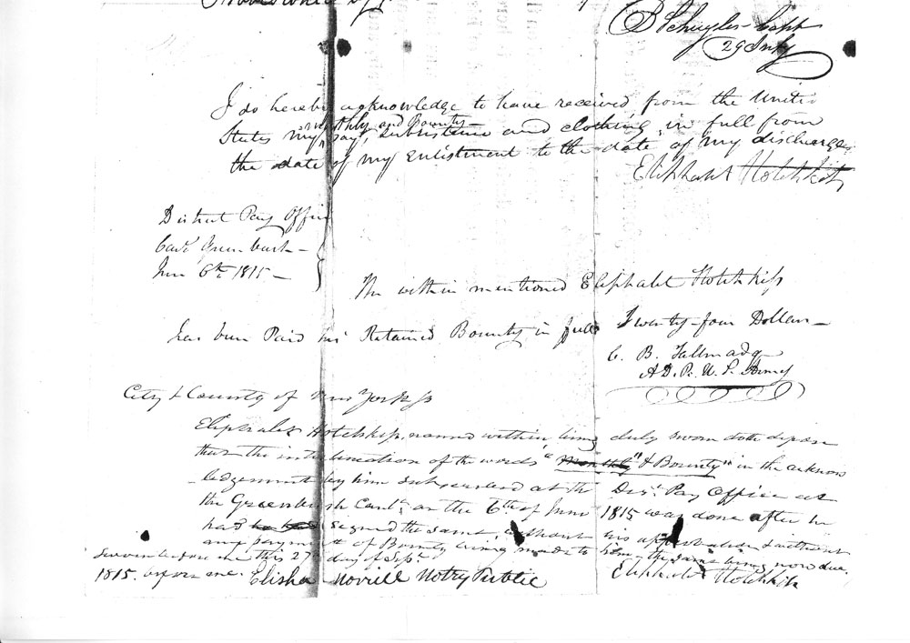 Eliphalet Hotchkiss Discharge