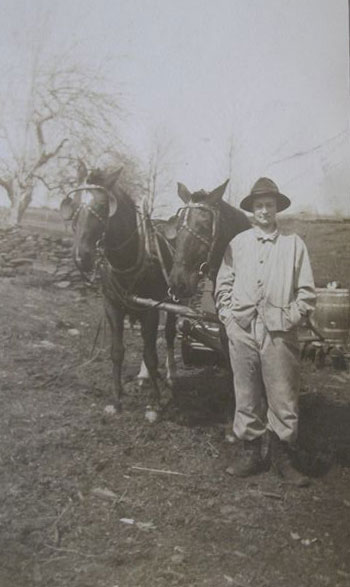 Beulah Forman, in workpants