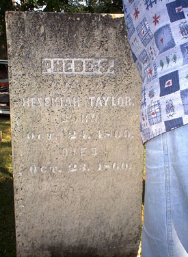 Phoebe Taylor, wife of Hezekiah