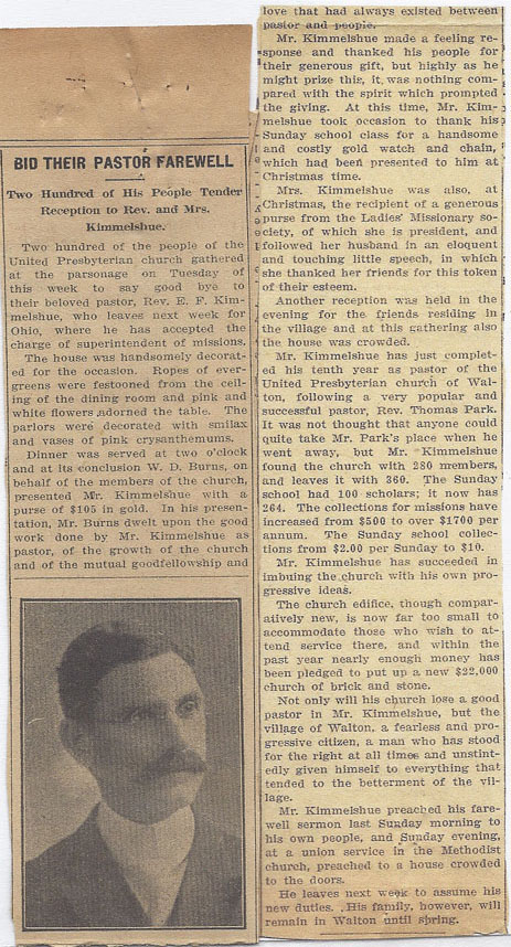 Rev. E. F. Kimmelshue