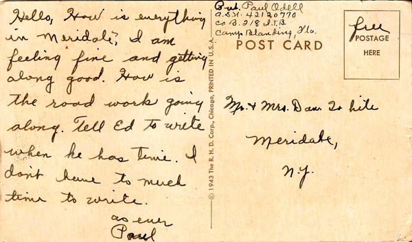 back of postcard